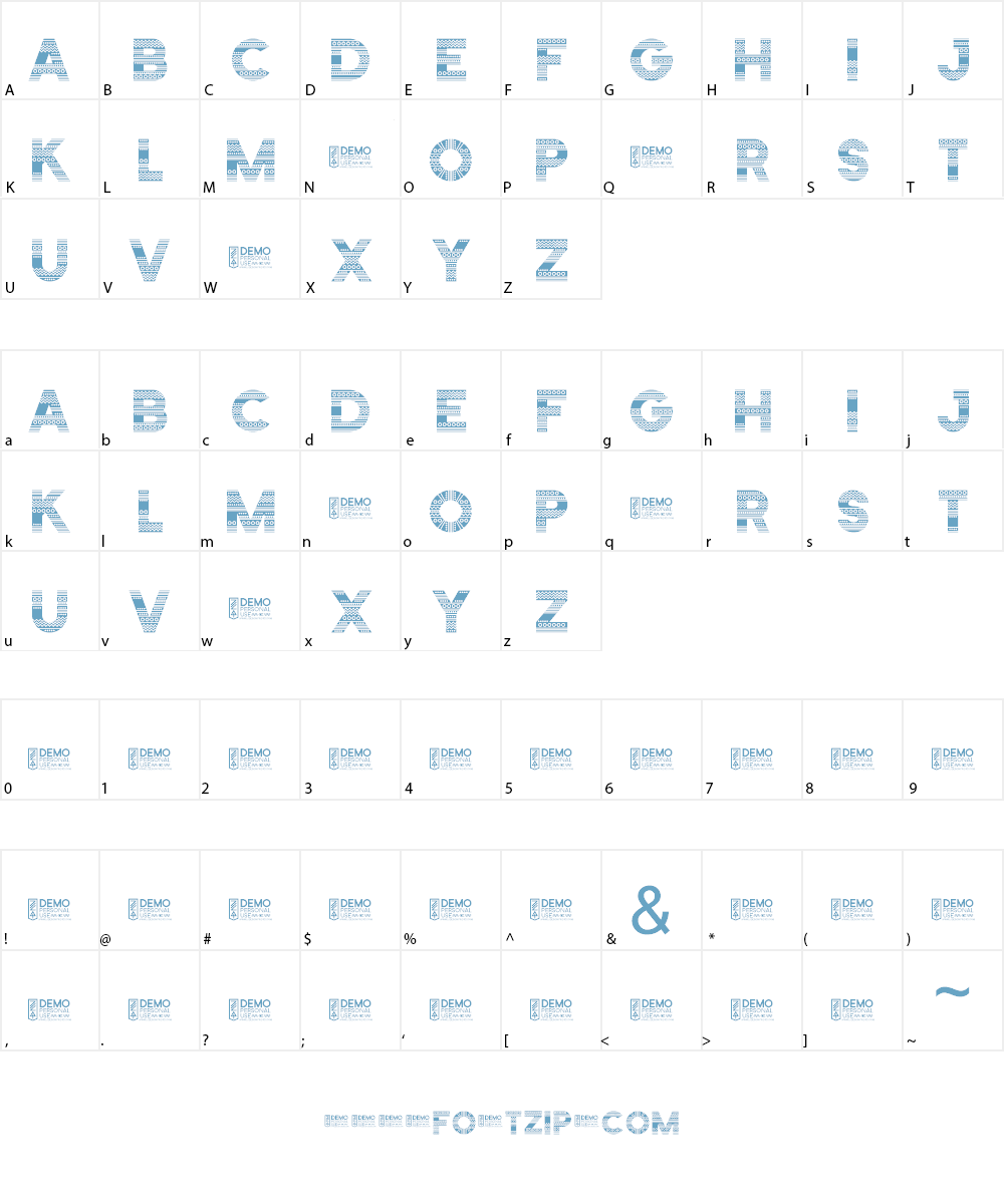 Zilap Afro Font Character